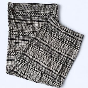 Atmosphere Womens Black and White Boho Striped Print Maxi Skirt 6 Small